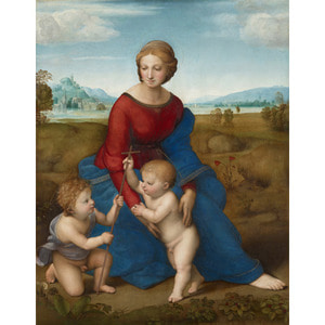 Raphael Madonna in the Meadow 종교 성화 종교 예수님 성화 그림 캔버스 액자